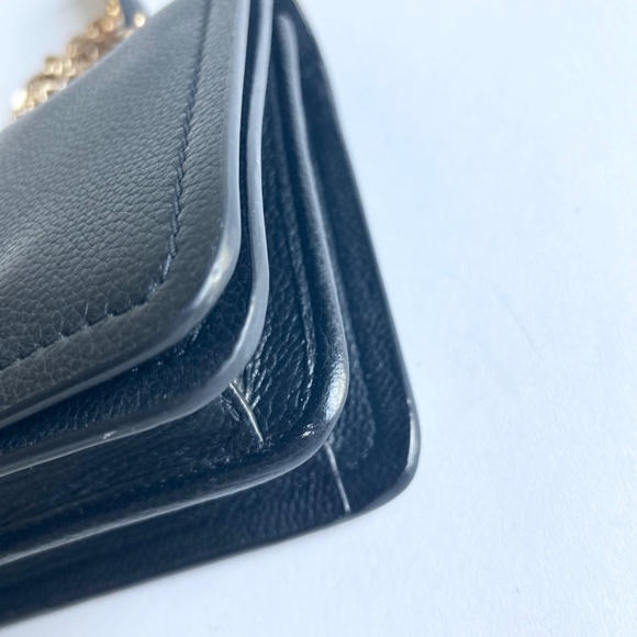 Tory Burch Black Pebble Genuine Leather Shoulder Bag Crossbody Bag - Picture 10 of 16